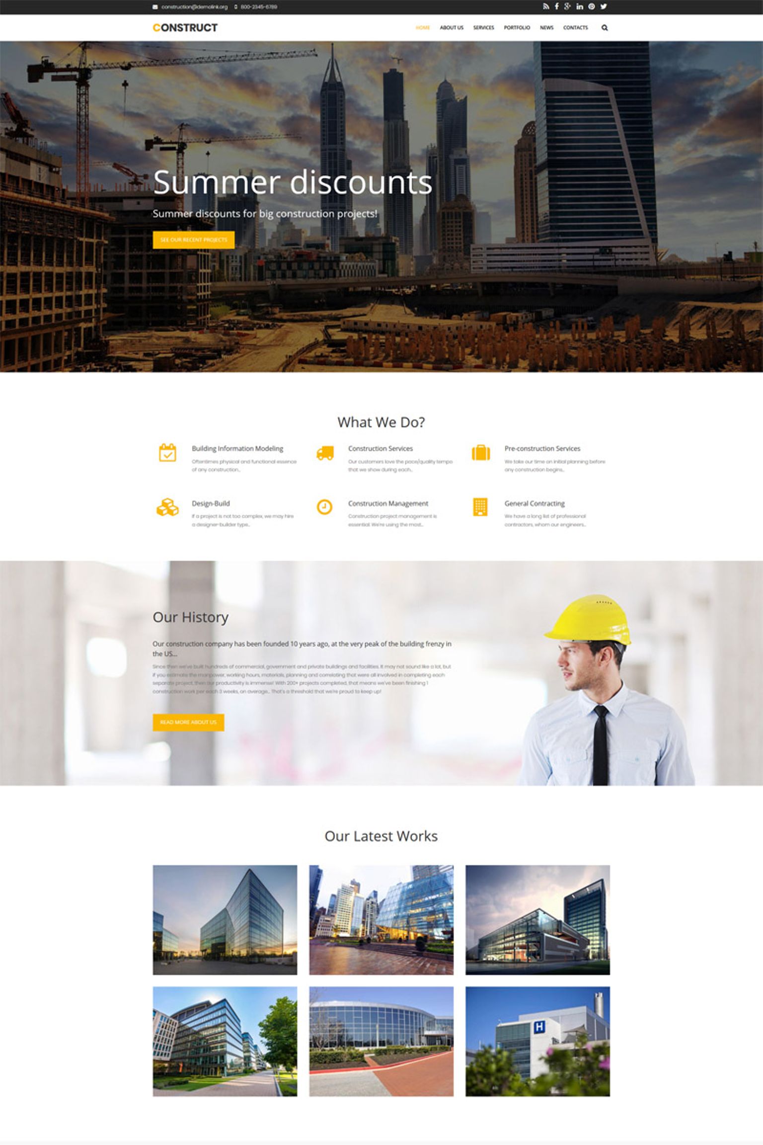 Plantilla Drupal "Construct - Construction Premium" #65491