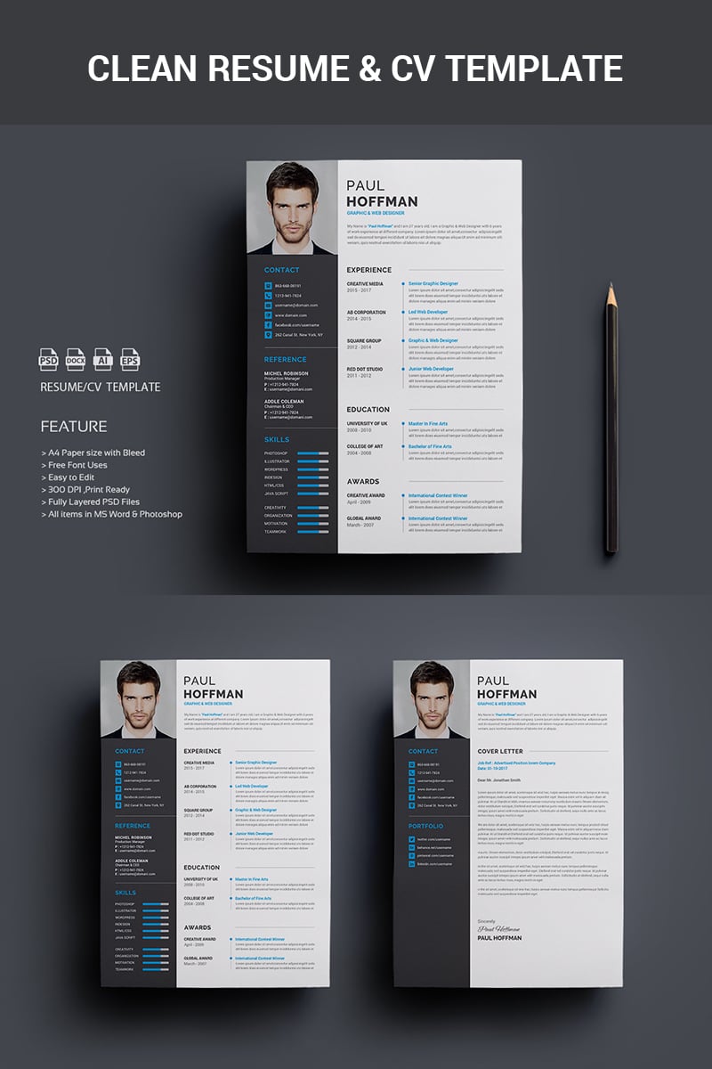 Template CV #65458 per Un Sito di Grafica