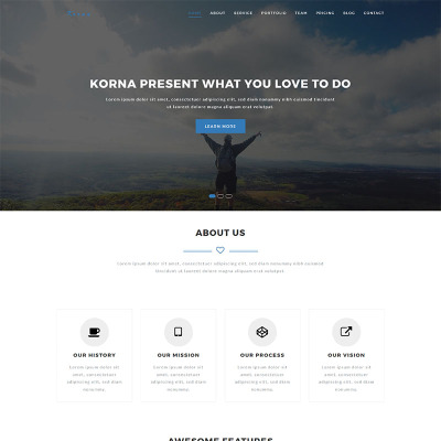 Landing Page Template Korna - Portfolio Creative