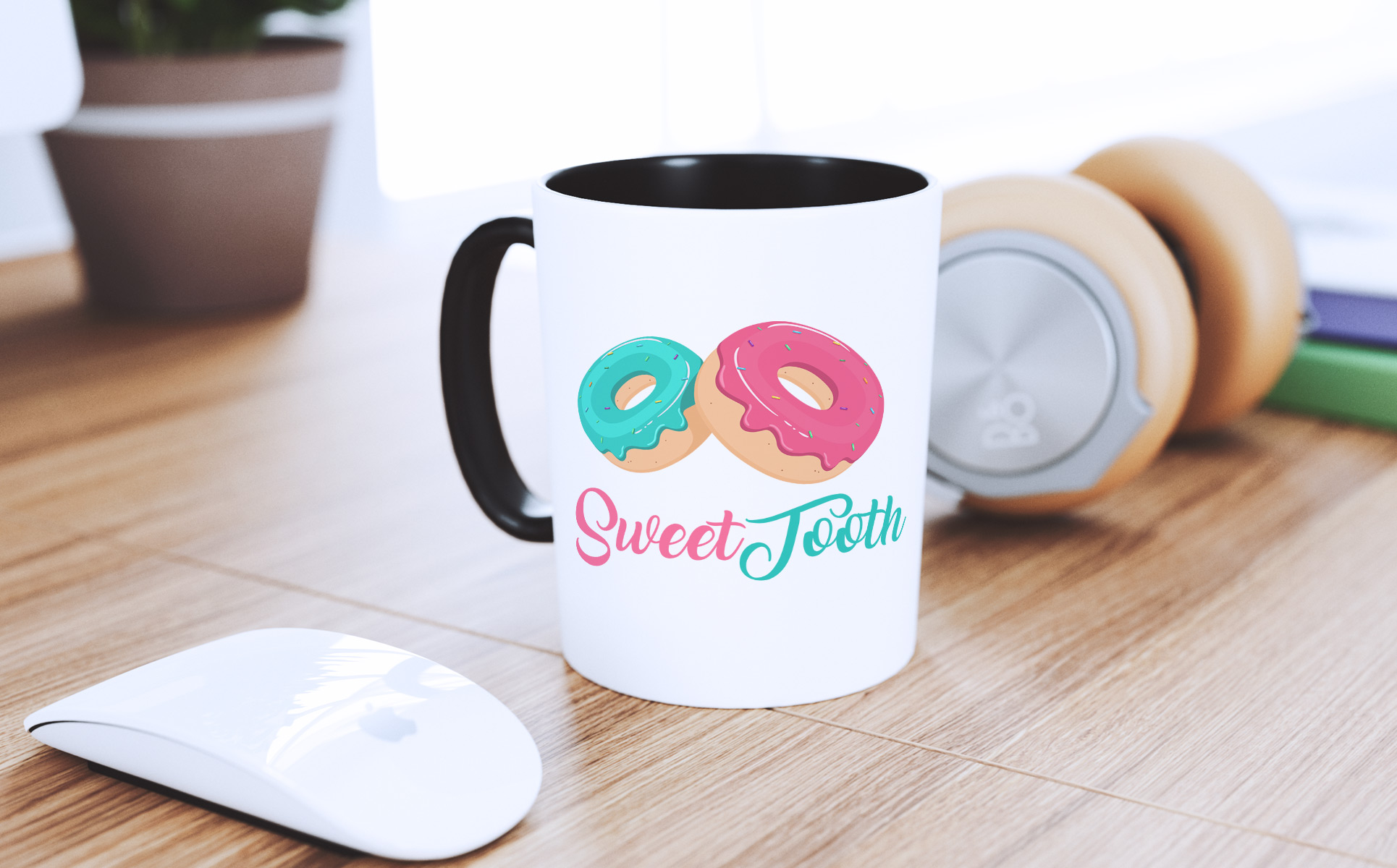 Download SweetTooth - шаблон логотипа магазина сладостей и вкусной выпечки / Sweet Tooth Logo template - Шаблон логотипа на тему графика 