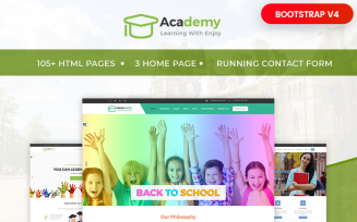 Academy - Education, Learning Courses & Institute Website Template