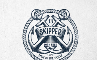 Skipper Anchor Logo Template
