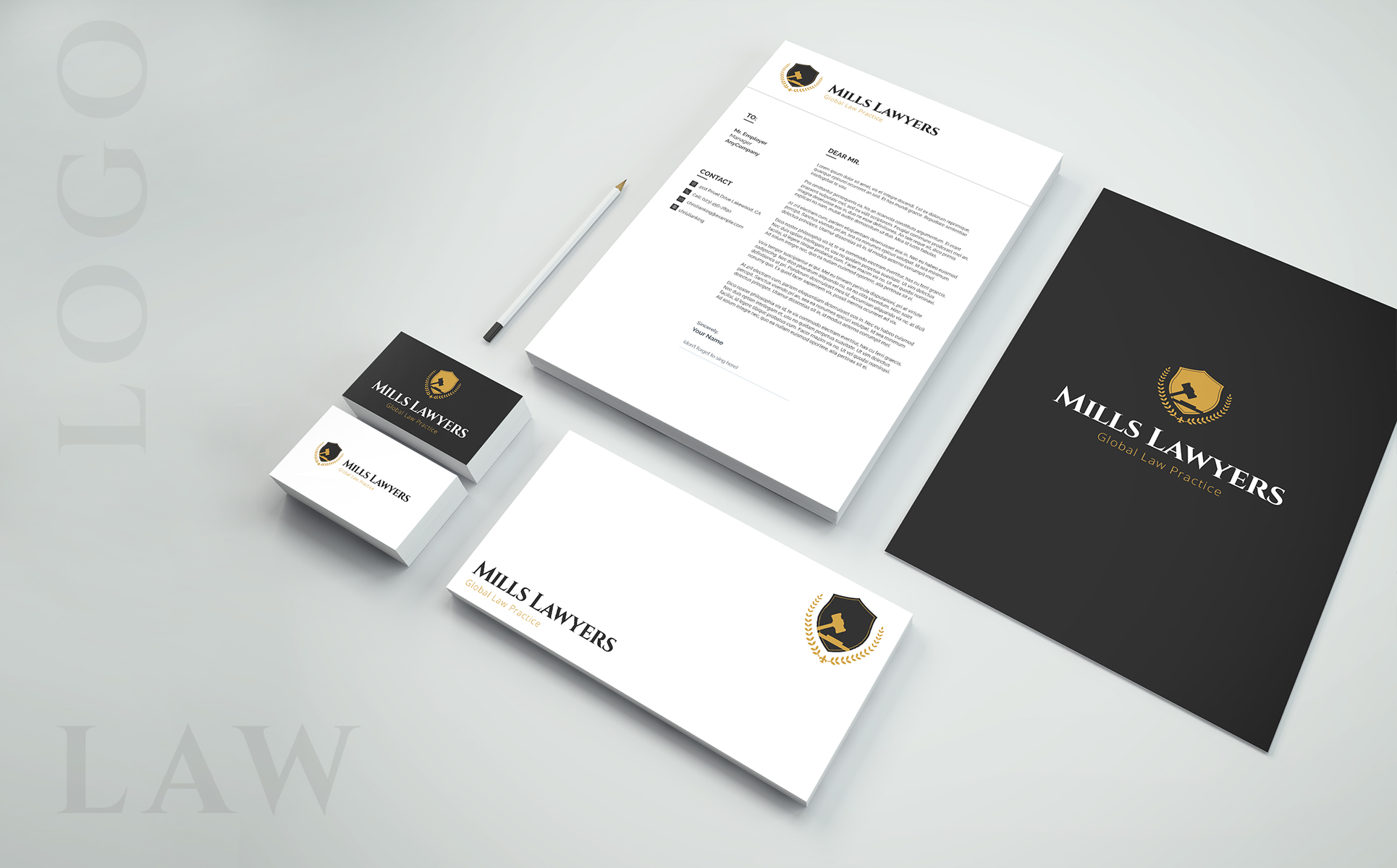 Download Шаблон логотипа "Mills Lawyers Logo Template" / Mills Lawyers Logo Template - Шаблон логотипа на тему графика 