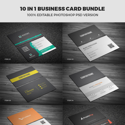 Business Card Bundle Print Corporate Identity Template