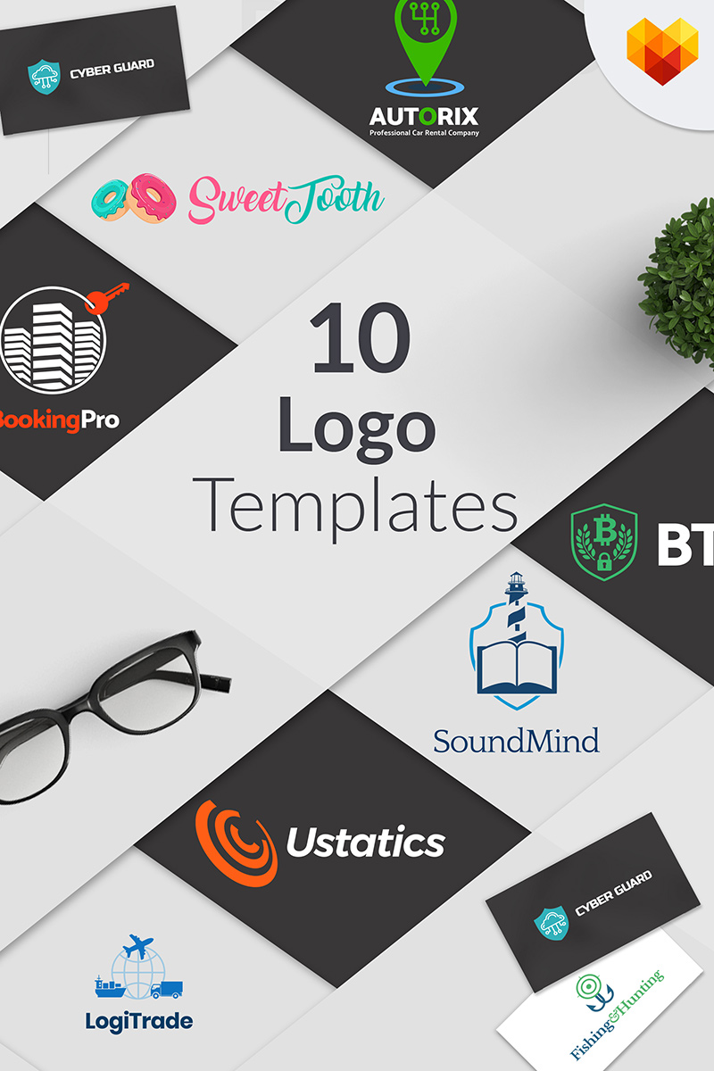 Bundle of 10 Professional Layouts of Ready-to-Use Niche Business Template de Logotipo №65600