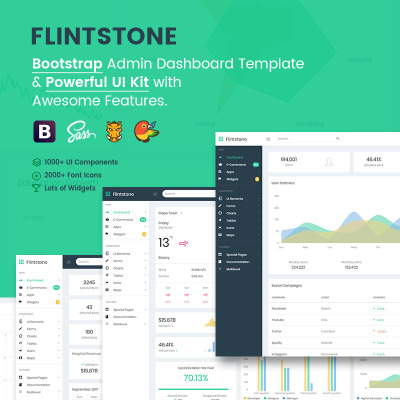 Flintstone- The Ultimate Multipurpose Admin Template #65607