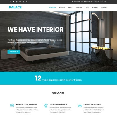 Reszponzív Palace - Interior & Architecture HTML5 Bootstrap Weboldal sablon #65644