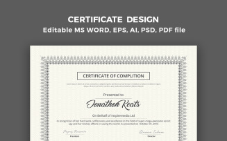 Silver Design Certificate Template