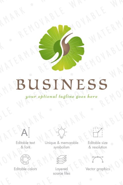 Template #65745 Circle Leaf Webdesign Template - Logo template Preview