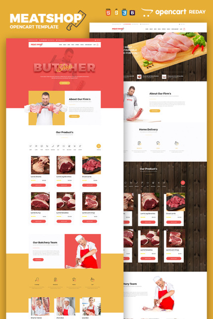 Template #65752 Butcher Opencart Webdesign Template - Logo template Preview