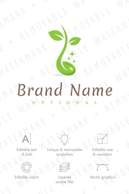 Template #65781 Nature Leaf Webdesign Template - Logo template Preview