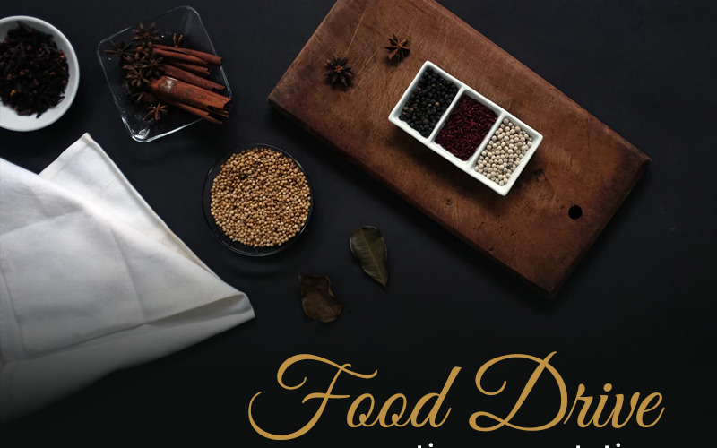 Food Drive - Presentation PowerPoint template PowerPoint Template