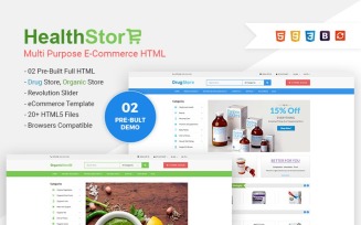 Health Shop - Multi Purpose eCommerce Website Template