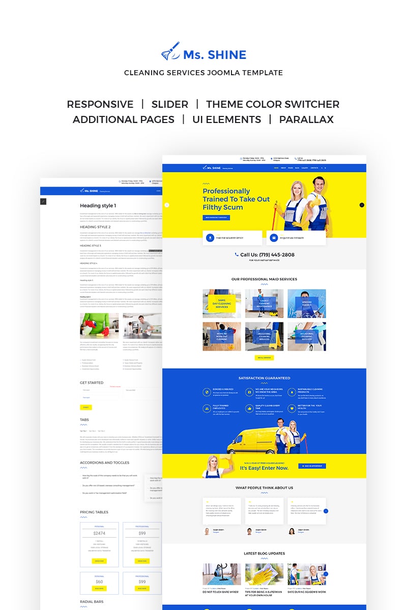  Ms. Shine - Cleaning Services Responsive Joomla Template