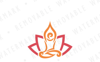 Praying Lotus Logo Template