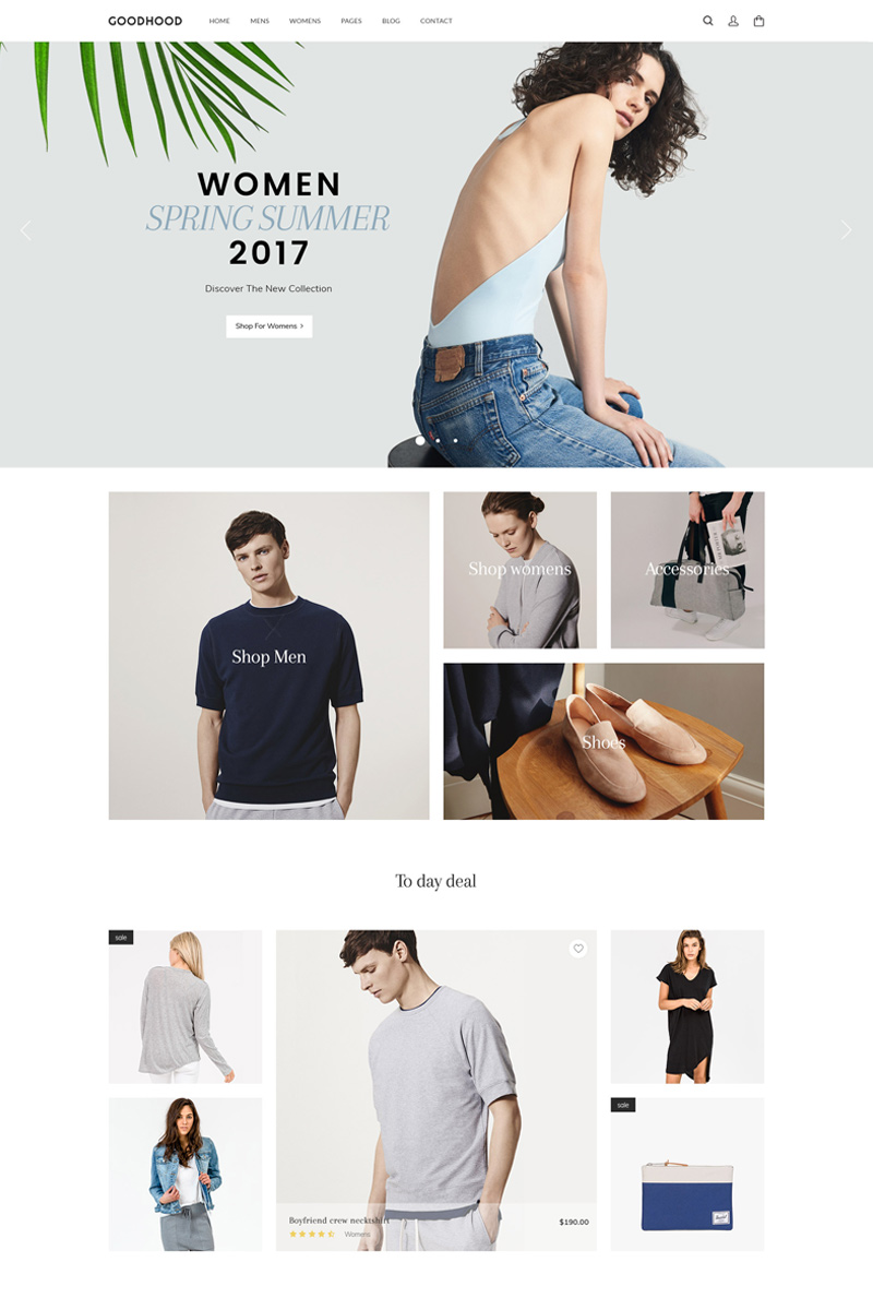 Responsywny motyw WooCommerce GoodHood - Fashion #65724 - zrzut ekranu