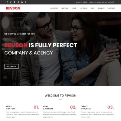 Revson - Çok Amaçlı HTML5 Web Sitesi Teması #65765