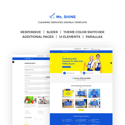 Tema Joomla Responsive #65778 per Un Sito di Pulizie #65778