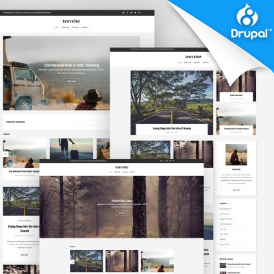 Traveler - Travel Blog Premium  Drupal Theme #65735
