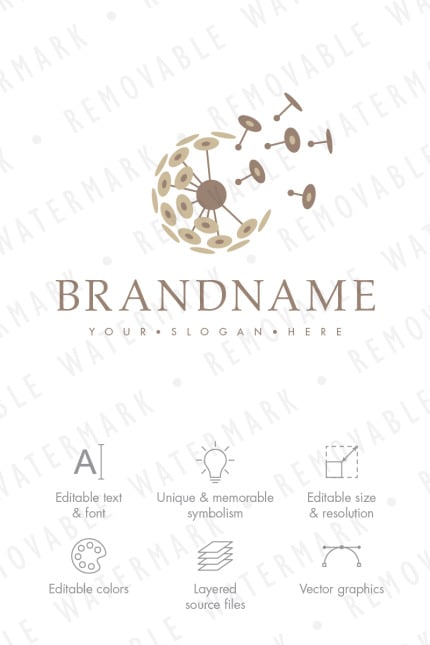 Template #65807 Art Flower Webdesign Template - Logo template Preview