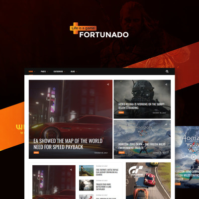WordPress Theme Fortunado - Gamer Responsive