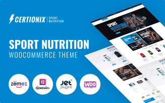Certionix - Sport Nutrition Website Template with Woocommerce and Elementor WooCommerce Theme