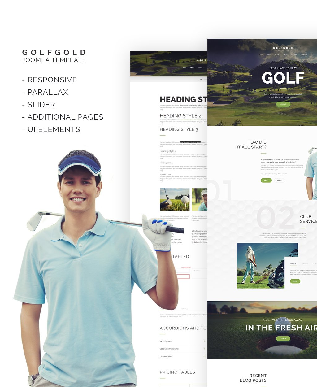 Golf Gold - Golfing Club Joomla Template