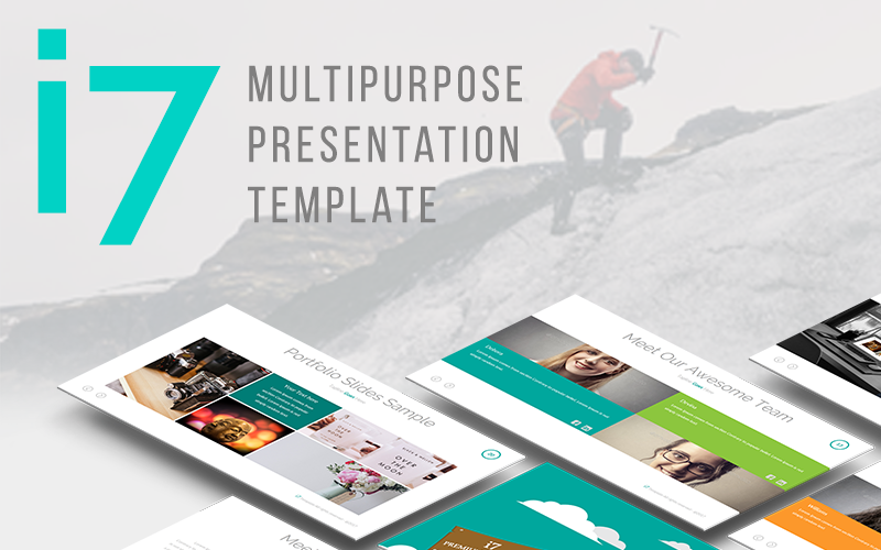 i7 Project Presentation PowerPoint template PowerPoint Template