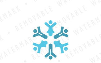 Social Snowflake Logo Template