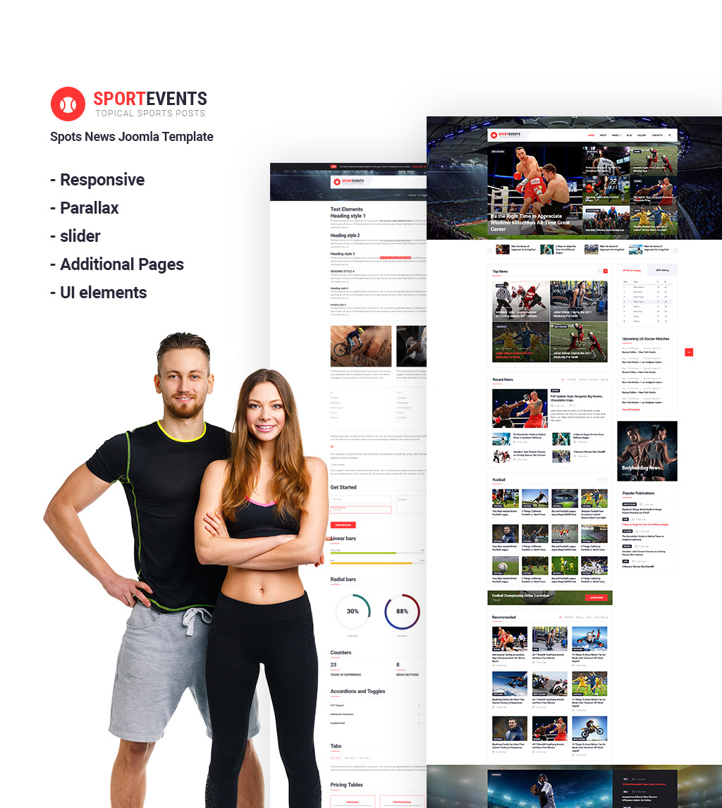 Demo for Sport Events Sports News Joomla Template 65818