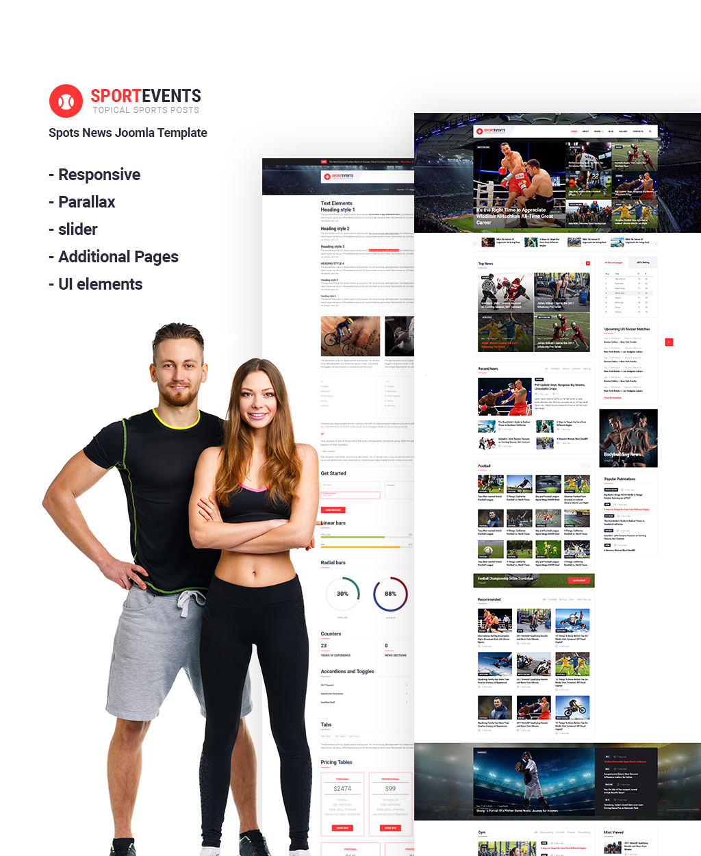 "Sport Events - Sports News" 响应式Joomla模板 #65818