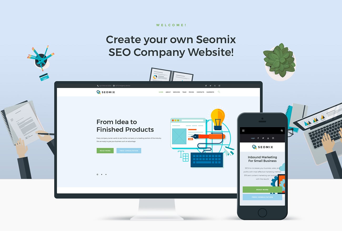 seo компания wordpress тема
