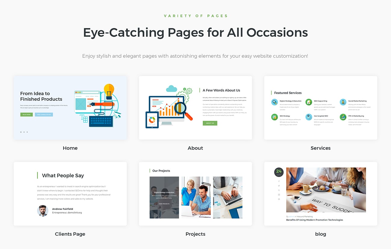 seo компания wordpress тема