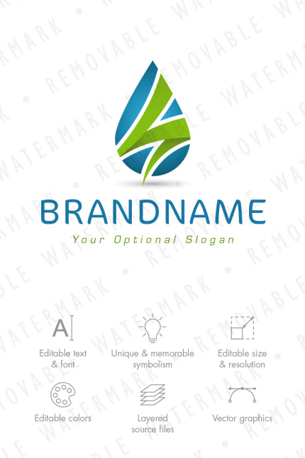 Template #65932 Water Power Webdesign Template - Logo template Preview