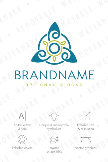 Template #65947 Leaf Celtic Webdesign Template - Logo template Preview