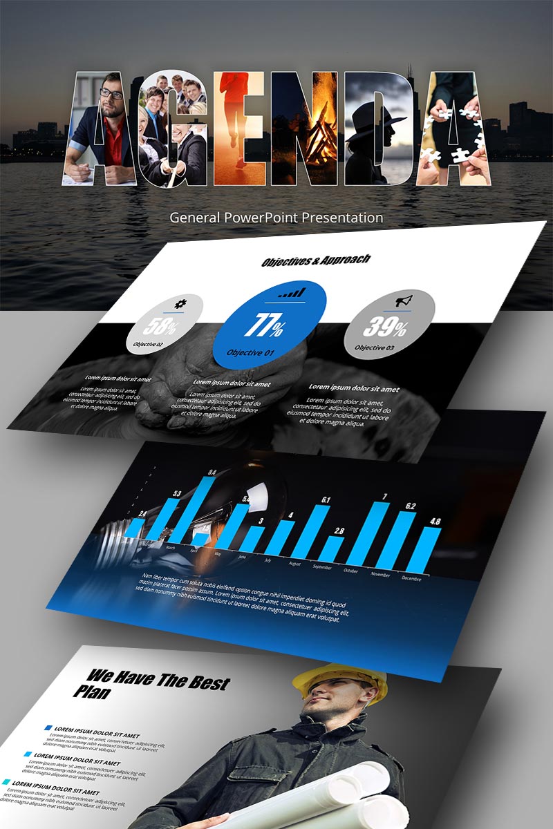 "Agenda" PowerPoint 模板 #65950 - 截图