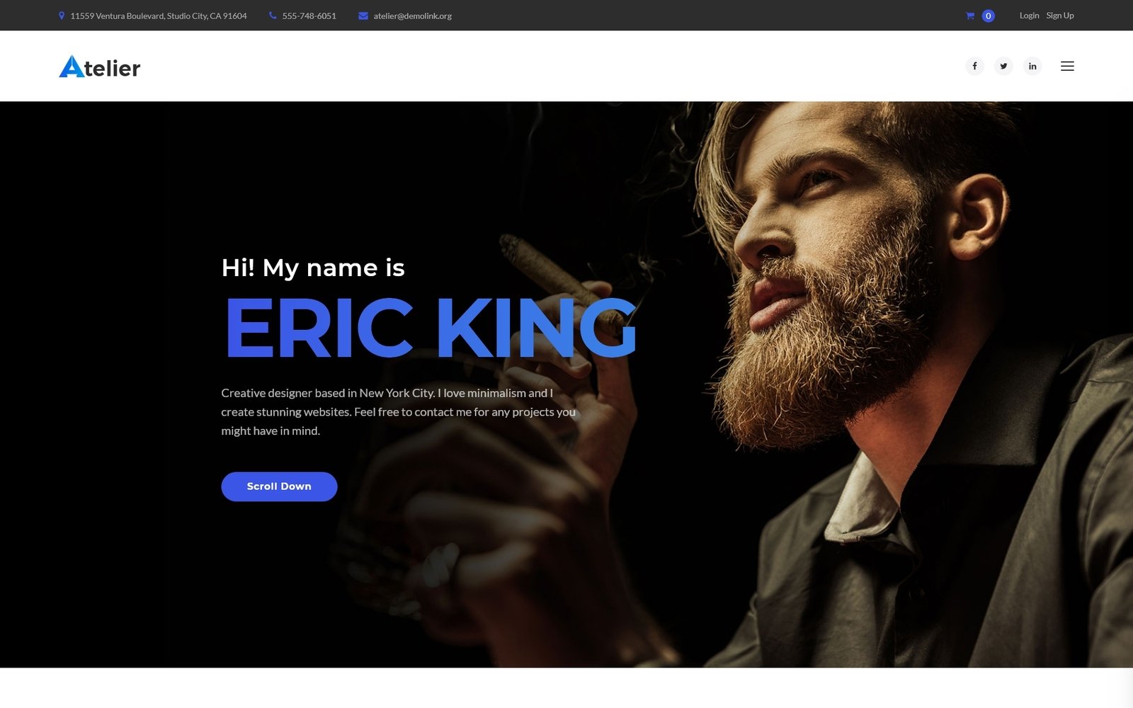 Atelier Design & Photography Template Tema WordPress №65989 - screenshot