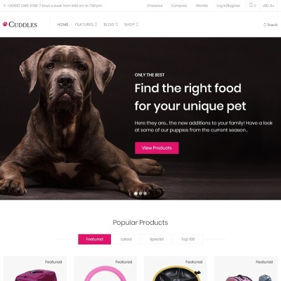 Cuddles - Pet Shop WooCommerce Theme Cuddles - Pet Shop WooCommerce Theme