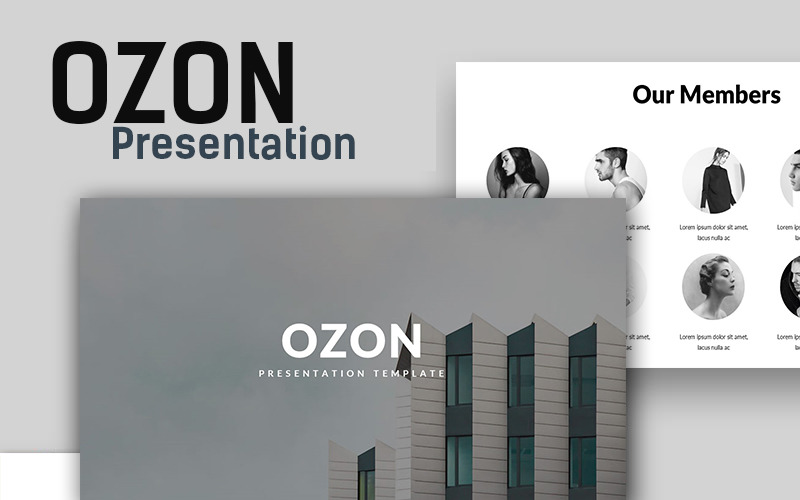 Ozon Minimal PowerPoint template PowerPoint Template