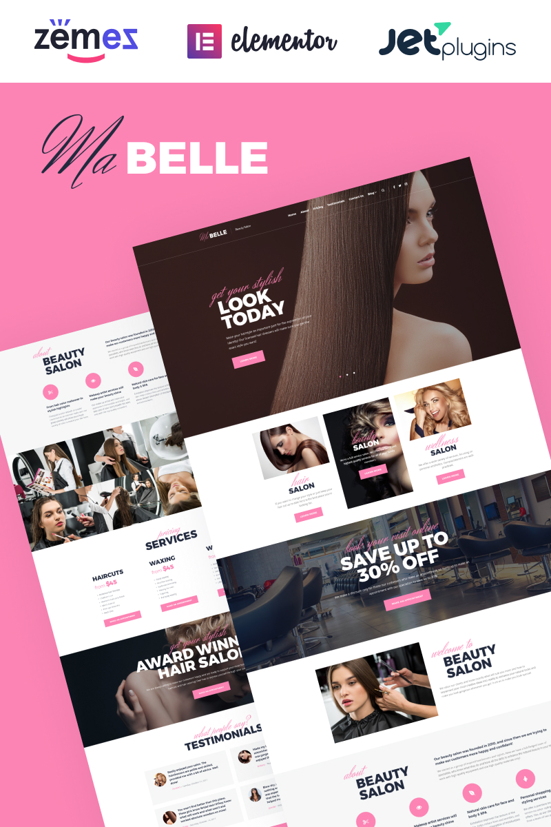 Reszponzív MaBelle - Beauty Salon WordPress sablon 65991