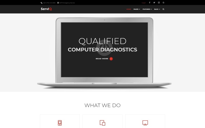 ServIQ Computer Repair Services WordPress Theme