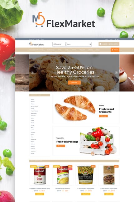 Template #66023 Grocery Food Webdesign Template - Logo template Preview