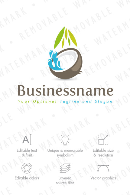 Template #66038 Leaf Water Webdesign Template - Logo template Preview