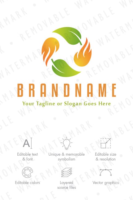 Template #66042 Nature Energy Webdesign Template - Logo template Preview