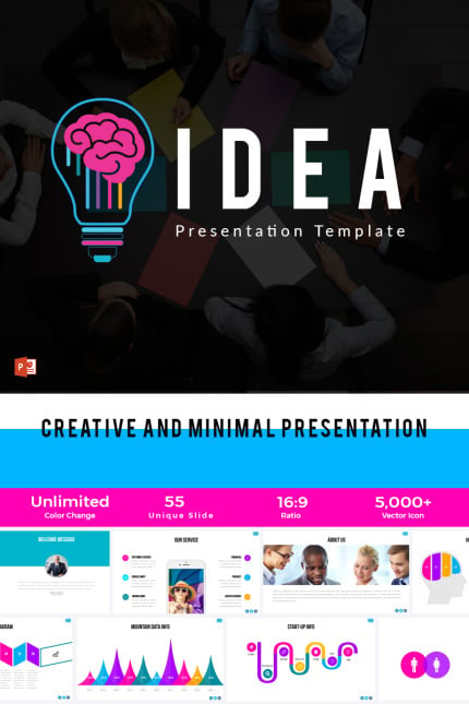 Template #66062 Idea Powerpoint Webdesign Template - Logo template Preview