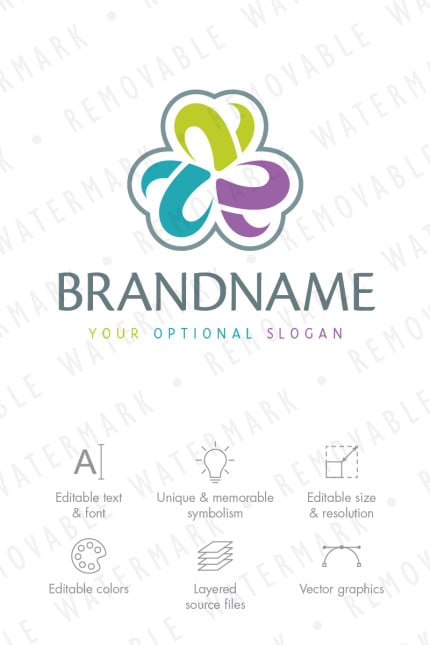 Template #66068 Heart Fusion Webdesign Template - Logo template Preview