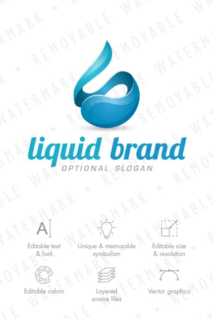 Template #66073 Water Spa Webdesign Template - Logo template Preview