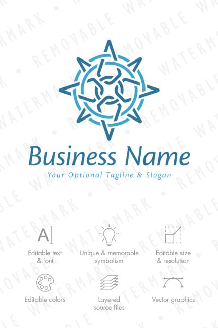 Template #66089 Compass Direction Webdesign Template - Logo template Preview