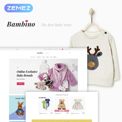 Bambino - адаптивный WooCommerce шаблон интернет-магазина товаров для детей #66024