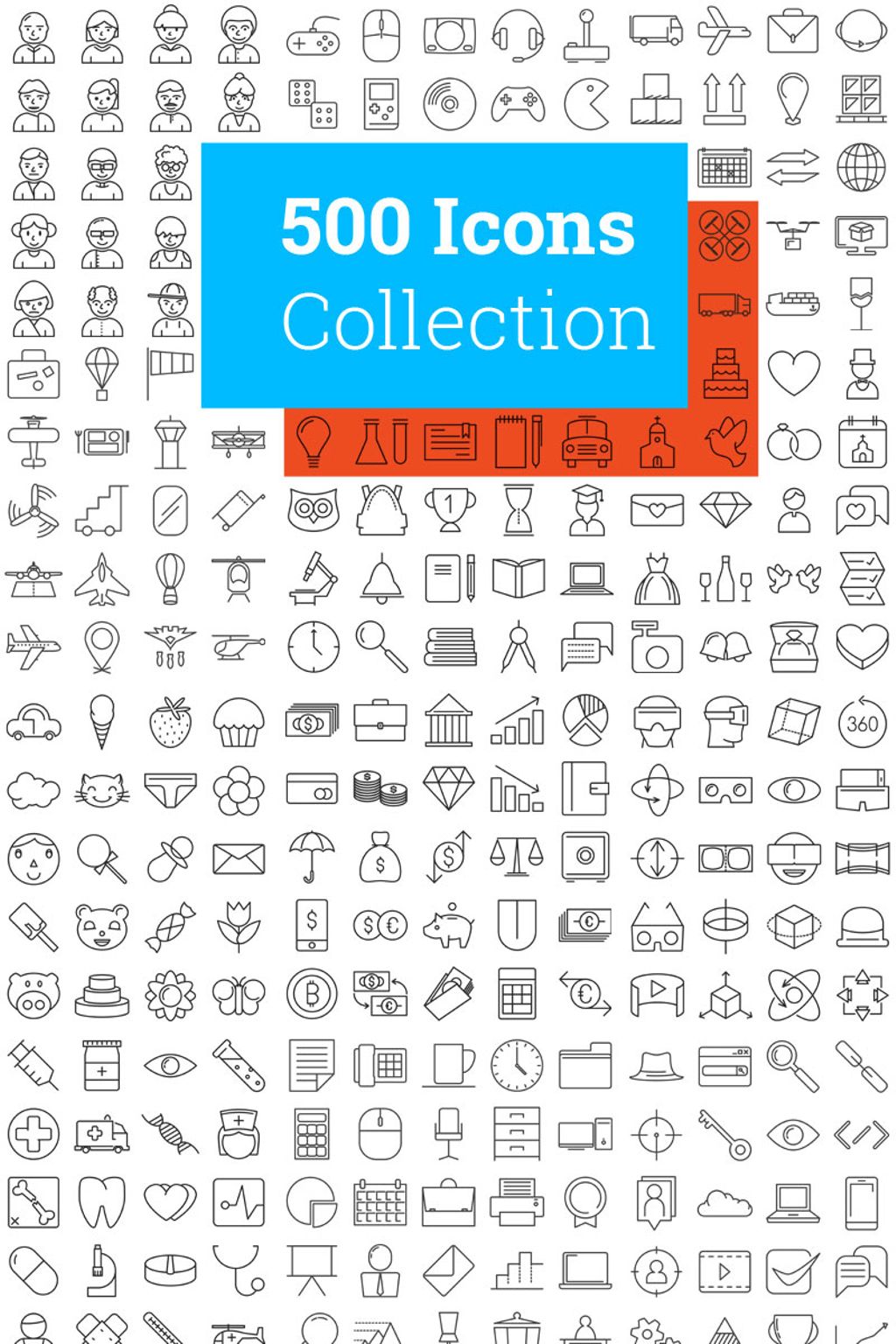 Icon-Sammlungen Vorlage namens "500 Modern" #66008 - Screenshot